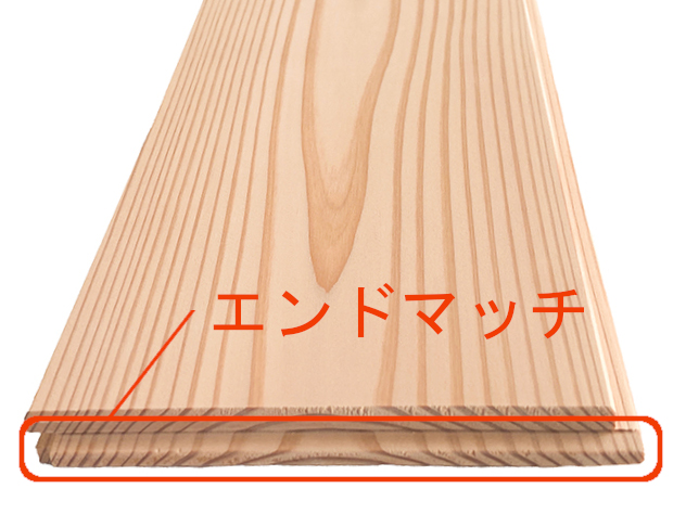 エンドマッチ付き杉フローリング